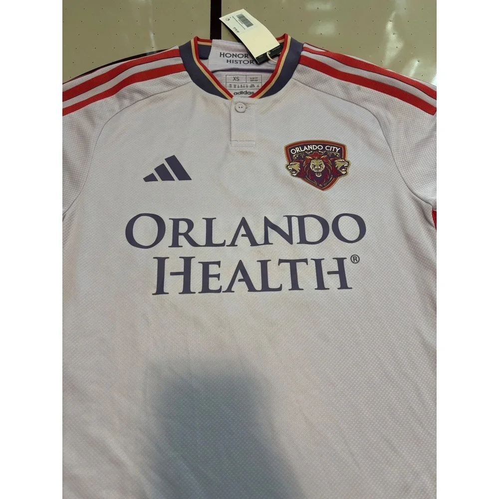 Adidas Orlando City SC 2024 2025 Authentic Away Jersey Jansson 6 Mens XS White